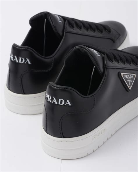 prada black runners with white trim runners|prada shoes for women.